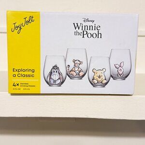 Disney Winnie the Pooh JoyJolt  Exploring a Classic 4 Stemless Drinking Glasses